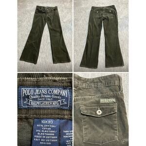 y2k grunge streetwear 90s 00s Polo jeans company bootcut corduroy jeans sz 10x30